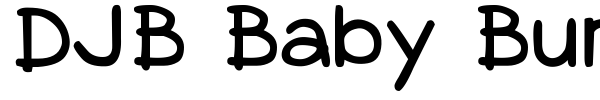 DJB Baby Bump font preview
